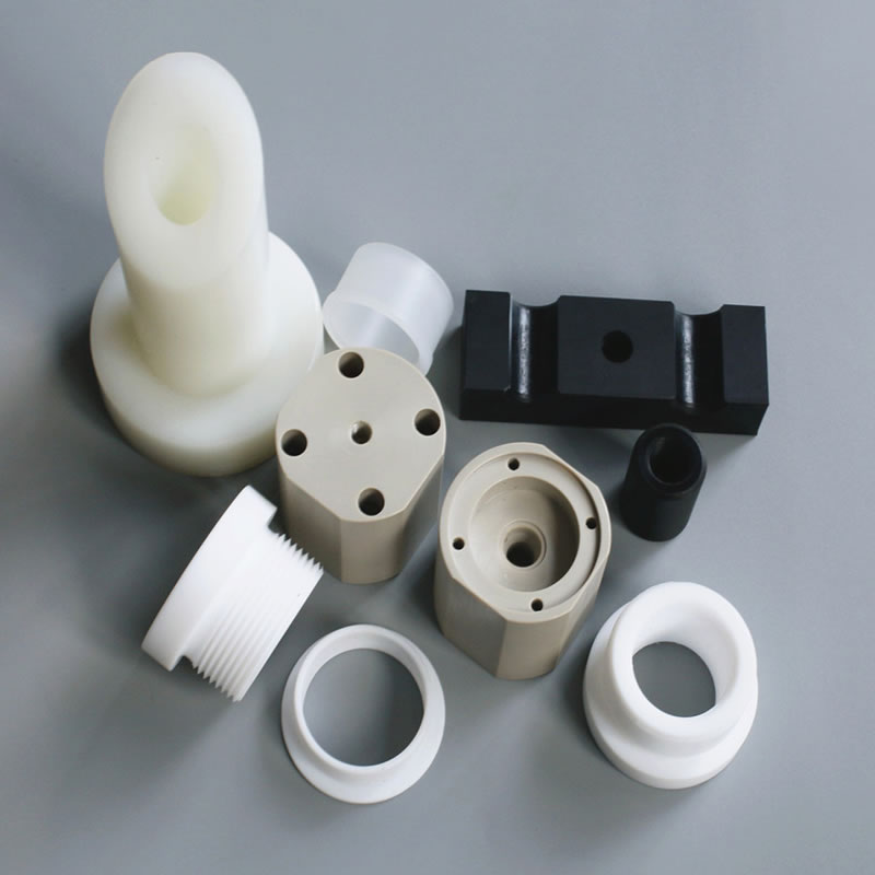 Апрацаваныя пластыкавыя дэталі PTFE, PEEK, PCTFE, TFM